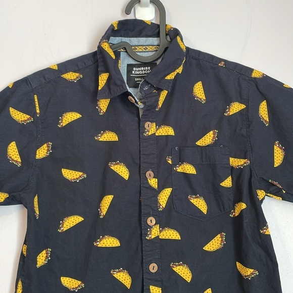 Sunrise Kingdom Navy Taco Button Up Shirt size Small (8) - Picture 2 of 15